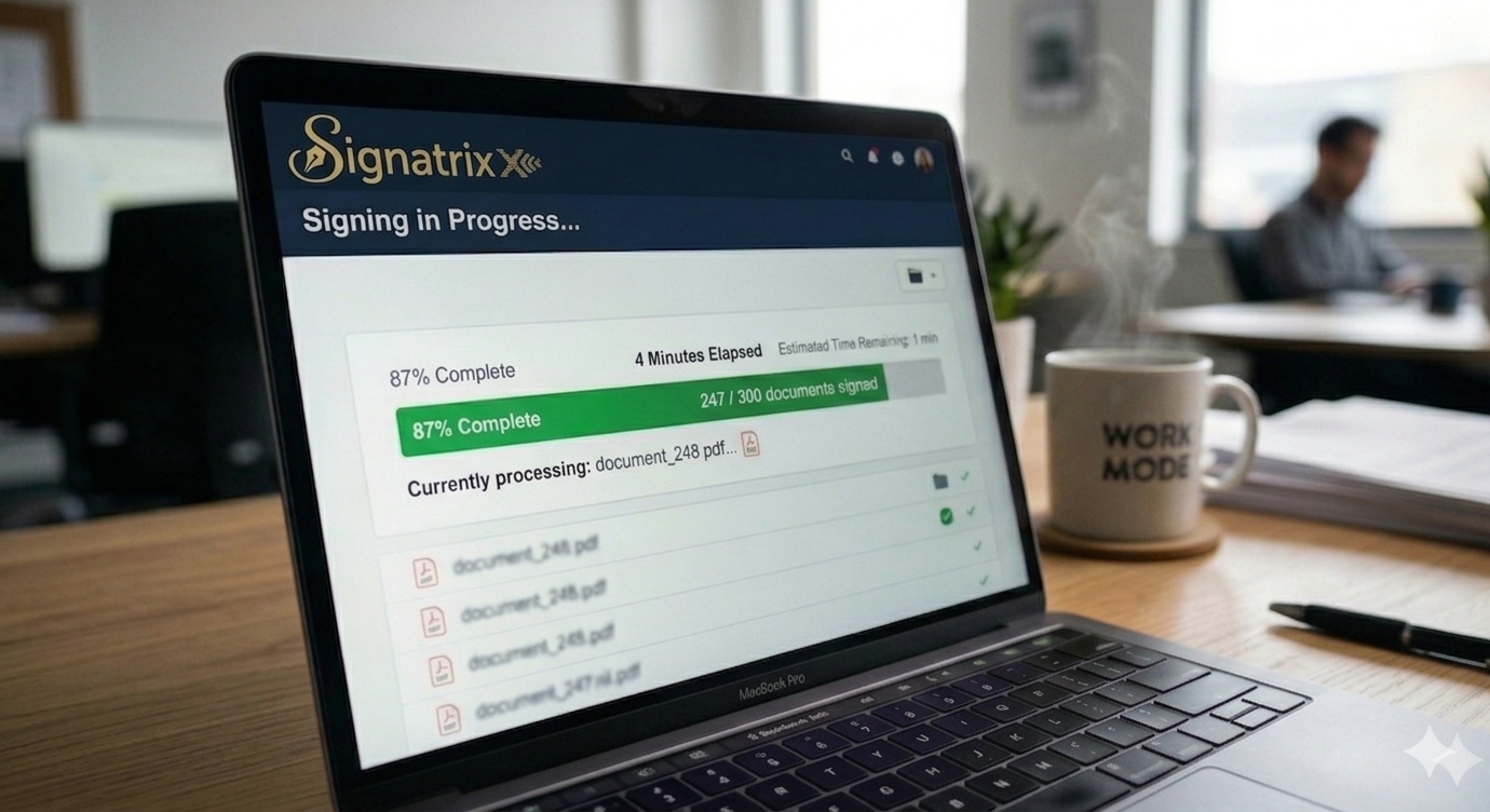 XignAll semnare în masă în desfășurare